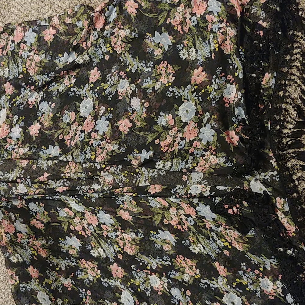 Cover up with pink light blue and green flowers